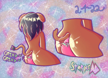 ambiguous_gender anthro black_hair brown_body brown_fur butt butt_focus butt_in_face duo facesitting floppy_ears folded_ears fur grinding hair long_hair male male/ambiguous sex sitting sitting_on_another tail tail_tuft tuft staplerad kaiketsu_zorori marley_mao roger_(zorori) hybrid hi_res trans_(lore) trans_woman_(lore)