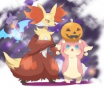 ambient_silhouette ambiguous_gender anthro biped blue_eyes duo_focus food fruit fur group holidays jack-o'-lantern long_fur membrane_(anatomy) membranous_wings orange_eyes plant pseudo_clothing pumpkin silhouette size_difference wings ecru_(artist) halloween nintendo pokemon ambient_bat ambient_flier ambient_pokemon audino bat canid canine delphox generation_1_pokemon generation_5_pokemon generation_6_pokemon golbat mammal pokemon_(species) zubat 6:5