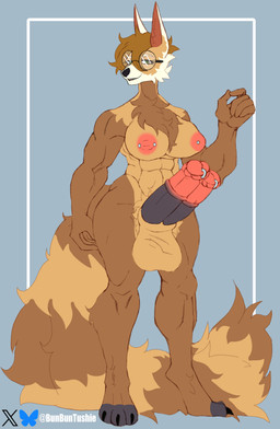 abs animal_genitalia animal_penis anthro areola balls big_balls big_penis breasts equine_genitalia equine_penis eyewear eyewear_only genital_piercing genitals glasses glasses_only gradient_penis gynomorph huge_balls intersex long_tail markings medial_ring multi_genitalia multi_penis muscular muscular_intersex nipple_piercing nipples nude penis penis_piercing piercing prince_albert_piercing sheath solo striped_markings striped_tail stripes tail tail_markings thick_thighs wearing_glasses wide_hips bunbuntushie_(artist) olivia_imitaru_(some_dumm_wah) some_dumm_wah_(character) ailurid mammal red_panda absurd_res hi_res