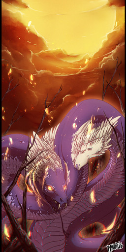 day detailed_background feathered_wings feathers open_mouth outside sky solo teeth tongue white_body white_feathers wings ravoilie hybrid reptile scalie snake 2015 digital_media_(artwork) hi_res