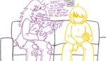 2023 ambiguous_gender angry blush comic controller deltarune dinosaur female furniture hi_res human kris_(deltarune) mammal pornshlub prehistoric_species remote_control reptile scalie sitting sofa susie_(deltarune) undertale_(series) watching_television