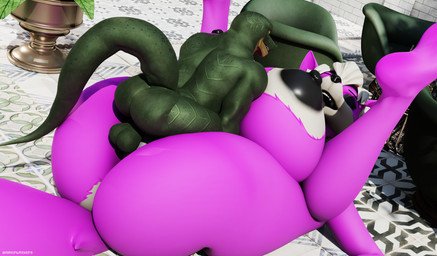 anthro areola balls big_areola big_breasts big_butt black_areola black_nipples breasts butt duo eyes_closed female female_penetrated from_front_position fur genitals green_balls green_body green_scales hair huge_breasts hyper hyper_breasts larger_female larger_sub male male/female male_penetrating male_penetrating_female mating_press nipples open_mouth penetration pink_body pink_fur scales sex size_difference smaller_male submissive vaginal vaginal_penetration vulva white_body white_fur white_hair darkflash23 petruz_(modeler) valorlynz_(modeler) lizard_(petruz) yuni_hermit canid canine canis lizard mammal reptile scalie wolf 3d_(artwork) digital_media_(artwork) hi_res