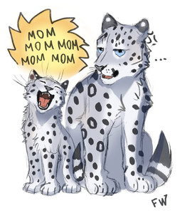 ambiguous_gender duo female feral open_mouth simple_background teeth tongue white_background young young_feral flashw felid leopard mammal pantherine 2021 digital_media_(artwork)