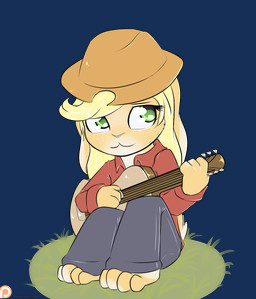 acoustic_guitar alternate_species anthro blonde_hair clothing cowboy_hat female green_eyes guitar hair hat headgear headwear long_hair musical_instrument patreon_logo playing_guitar playing_music plucked_string_instrument simple_background solo string_instrument text transparent_background website_logo alasou friendship_is_magic hasbro my_little_pony patreon applejack_(mlp) lagomorph leporid mammal rabbit 2015 alpha_channel hi_res url