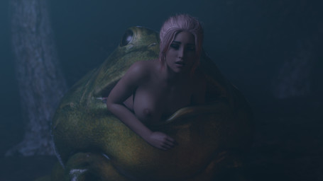 ambiguous_gender breasts duo female female_prey feral feral_pred human_prey nipples oral_vore vore casey_kane amphibian frog human mammal 16:9 3d_(artwork) digital_media_(artwork) hi_res widescreen