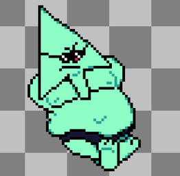 belly biped blue_body clothing eyewear for_a_head male moobs nipples overweight overweight_male red_nose solo sunglasses underwear bearffet deltarune undertale_(series) hacker_(deltarune) object_head 2025