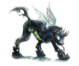 animal_genitalia animal_penis anus balls black_body black_skin blue_eyes dock_(anatomy) equine_genitalia equine_penis erection feral genitals hole_(anatomy) insect_wings male penile_spines penis presenting raised_leg simple_background solo tail white_background wings kenket friendship_is_magic hasbro my_little_pony fan_character arthropod changeling_(mlp) 2015 painting_(artwork) traditional_media_(artwork) traditional_painting_(artwork)