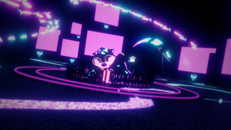 anthro electronics hair intersex melee_weapon neon polearm railway_track scythe solo syringe television weapon sxey sxey_(awtter) awtter mammal mustelid 16:9 3d_(artwork) digital_media_(artwork) hi_res widescreen