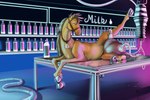 bedroom_eyes big_teats bodily_fluids breast_milking bridle cowbell female feral hooves lactating machine milking_machine narrowed_eyes raised_leg seductive solo spread_legs spreading teats udder_milking udders wrong_udders milvusb equid equine horse mammal hi_res