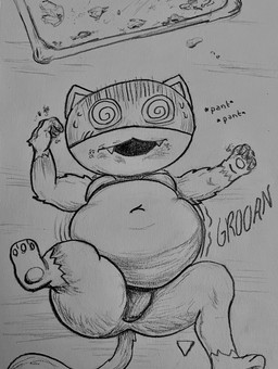 Rating: q
ID: 5657854
Date: 2025-06-21 10:57:07 -0400
Status: pending
Score: 0
2025 abdominal_bulge anthro bloated blubberbuck breasts breath bulge dizzy dizzy_eyes domestic_cat fangs felid feline felis food food_tray groaning groaning_belly hi_res lying male mammal mask messy_eater monochrome moobs morgana_(persona) navel nude nude_anthro obese obese_anthro on_back open_mouth overeating overweight overweight_anthro panting pawpads paws persona_(series) persona_5 raised_leg shaded simple_background solo spread_legs spreading stuffing tail teeth text traditional_media_(artwork) tuxedo_cat wearing_mask weight_gain post #5657854