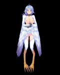 4:5 alpha_channel avian big_breasts blue_hair blush breasts censored european_mythology feathered_wings feathers female greek_mythology hair half-closed_eyes harpy humanoid monster_girl_(genre) mythological_avian mythological_creature mythology narrowed_eyes nipples sei_monmusu_gakuen solo vanadis winged_humanoid wings