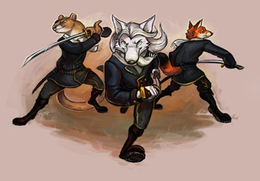 age_of_sail anthro canine clothed clothing combat detailed digital_media_(artwork) female fight fox group hair long_hair male mammal mustelid outside realistic safe soldier standing sword teadino uniform victorian_era vulpine_imperium weapon weasel
Rating: Safe
Score: 4
User: Feronafox
Date: March 02, 2015 age_of_sail anthro canine clothed clothing combat detailed digital_media_(artwork) female fight fox group hair long_hair male mammal mustelid outside realistic safe soldier standing sword teadino uniform victorian_era vulpine_imperium weapon weasel
Rating: Safe
Score: 4
User: Feronafox
Date: March 02, 2015