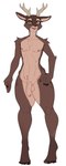 anthro antlers balls biped brown_body brown_eyes brown_fur colored_nails feet flaccid foreskin fur genitals glans horn humanoid_feet humanoid_genitalia humanoid_penis male male_anthro nails navel nipples partially_retracted_foreskin penis plantigrade simple_background smile smiling_at_viewer solo vein veiny_penis rolling_beast bell_(bellum32) deer mammal 2024 absurd_res hi_res