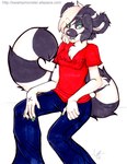 anthro biped chest_tuft female fur glamfur heterochromia sitting solo tail tuft zeriara zeriara_(character) lemur mammal primate ring-tailed_lemur strepsirrhine 2006