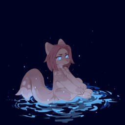 anthro blue_eyes bodily_fluids brown_body brown_fur brown_hair crying female fur hair mouth_closed nude simple_background sitting solo tail tan_body tan_fur tears three-quarter_view unsigned corzh77 mythology dragon furred_dragon furred_scalie mythological_creature mythological_scalie scalie 1:1 absurd_res full-length_portrait hi_res portrait