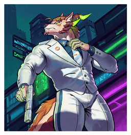 5_fingers accessory anthro bionic_eye bionics biped blue_bottomwear blue_clothing blue_collared_shirt blue_horn blue_necktie blue_pants blue_shirt blue_topwear bottomwear brown_hair brown_mane city city_background clothed clothed_anthro clothed_male clothing collared_shirt cybernetic_eye cybernetic_implant cybernetics detailed_background eyebrow_spikes facial_spikes fingers front_view fully_clothed fully_clothed_anthro fully_clothed_male furrowed_eyebrows green_eyes green_pupils gun hair handgun head_horn head_turned holding_gun holding_handgun holding_object holding_pistol holding_ranged_weapon holding_weapon horn inner_ear_fluff looking_aside low-angle_view machine male mane muscular muscular_anthro muscular_male necktie outside overbite pants pistol pointy_ears pupils ranged_weapon red_horn shirt sky snout solo spikes spikes_(anatomy) suit tail_mane tan_body teeth tight_bottomwear tight_clothing tight_topwear topwear tuft weapon white_bottomwear white_clothing white_inner_ear_fluff white_necktie white_pants white_sclera white_suit kingarthur_i mythology string_zero darek_(string_zero) dragon eastern_dragon mythological_creature mythological_scalie scalie wingless_dragon 2024 animated digital_drawing_(artwork) digital_media_(artwork) hi_res line_art no_sound portrait short_playtime sketch three-quarter_portrait timelapse video
