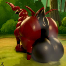 animal_genitalia animal_penis anus balls big_balls black_anus black_balls butt equine_genitalia equine_penis feral genitals glistening glistening_anus glistening_balls glistening_body glistening_butt glistening_genitalia glistening_penis horn huge_balls hyper hyper_balls hyper_genitalia male musk penis presenting presenting_hindquarters puffy_anus red_penis solo rayana_rezaque nintendo pokemon generation_5_pokemon pokemon_(species) scolipede 1:1 2025 3d_(artwork) absurd_res blender_(artwork) blender_cycles_(artwork) digital_media_(artwork) hi_res huge_filesize