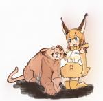 2019 :3 ambiguous_gender animal_humanoid armwear bare_shoulders big_breasts biped blue_eyes blush bottomwear bow_(feature) bow_tie breasts brown_body brown_fur brown_hair brown_highlights brown_nose brown_tail caracal caracal_(genus) caracal_(kemono_friends) caracal_humanoid clothed clothing duo ear_tuft ears_outwards elbow_gloves eyelashes eyes_closed felid felid_humanoid feline feline_humanoid female feral footwear fully_clothed fur gloves hair hand_on_head handwear happy hatching_(art) highlights_(coloring) human_and_animal_ears humanoid iceeye_ena japanese kemono_friends kneeling legwear light_body light_skin long_ears long_tail looking_at_another lying mammal mammal_humanoid multi_ear multicolored_hair on_front open_mouth open_smile orange_bottomwear orange_clothing orange_footwear orange_gloves orange_hair orange_handwear orange_legwear orange_skirt orange_socks petting pivoted_ears quadruped shaded shadow shirt simple_background skirt smile socks tail tan_body tan_skin thigh_highs thigh_socks topwear tuft two_tone_hair warm_colors white_background white_clothing white_shirt white_topwear