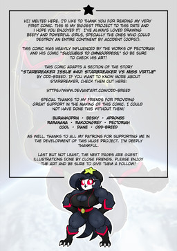 4_toes anthro avian_feet beanie biceps big_breasts black_body black_clothing breasts clothing feathers feet female female_anthro gloves hair handwear hat headgear headwear looking_at_viewer muscular muscular_anthro muscular_female pink_clothing pink_sclera solo superhero_costume tail tail_feathers text toes white_eyes mrmelted hellaverse helluva_boss octavia_(helluva_boss) avian avian_demon bird owl owl_demon 2026 absurd_res english_text hi_res url