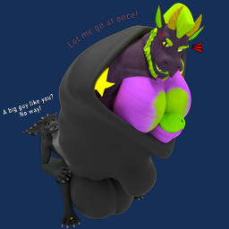 anthro balls big_balls big_penis cock_vore dialogue duo genitals huge_penis hyper hyper_genitalia hyper_penis male male/male partially_inside penile penis teasing text urethral_bulge vore vikvillince capcom monster_hunter mythology krisbenny villince dragon flying_wyvern mythological_creature mythological_scalie nargacuga scalie 1:1 absurd_res alpha_channel hi_res