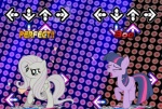 accuracy_judgement alternate_color blue_eyes cutie_mark d: directional_arrow duo feathered_wings feathers female feral fur gameplay_mechanics hair mat multicolored_hair pink_hair purple_body purple_fur purple_hair quadruped rhythm_game smile tail text two_tone_hair wings y2k_(graphic_design) unknown_artist bemani dance_dance_revolution friendship_is_magic hasbro konami my_little_pony mythology fluttershy_(mlp) twilight_sparkle_(mlp) equid equine mammal mythological_creature mythological_equine pegasus animated crossover english_text loop