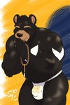 asian_clothing barazoku beads bulge clothing detailed_bulge east_asian_clothing fundoshi japanese_clothing male musclegut muscular pose prayer_beads shinobi_yokai solo underwear shishibro takeshi_kumakura bear black_bear mammal moon_bear ursine 2:3 hi_res pinup shaded soft_shading