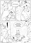 anal anal_masturbation anal_penetration animal_dildo animal_genitalia animal_penis animal_sex_toy anthro balls benjamin_clawhauser bodily_fluids canid canine canine_dildo canine_genitalia canine_penis cheetah comic cum dialogue dildo dildo_in_ass dildo_insertion dildo_sitting disney duo english_text erection felid feline fox genital_fluids genitals hi_res knot knotted_dildo male male/male mammal masturbation monochrome nick_wilde nude object_in_ass overweight penetration penis reagan700 red_fox sex_toy sex_toy_in_ass sex_toy_insertion text toying_self true_fox zootopia