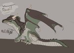 brown_body brown_eyes brown_scales claws feral horn male membrane_(anatomy) membranous_wings scales tail wings cor3vat mythology wings_of_fire dragon hybrid mudwing_(wof) mythological_creature mythological_scalie nightwing_(wof) scalie