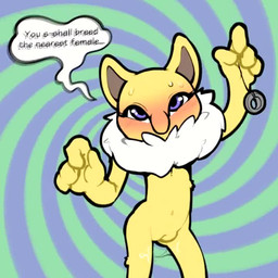 4_fingers abstract_background anthro big_vulva blue_eyes blush blushing_at_viewer bodily_fluids cum_request dancing dialogue dirty_talk eyelashes female fingers fur genital_fluids genitals hypnosis hypnotizing_viewer impregnation_request loli looking_at_viewer mind_control music navel neck_tuft pendulum plump_labia purple_eyes pussy_juice_on_thighs shaking_hips solo speech_bubble spiral_background sweat text thigh_gap thin_calves thin_legs thin_thighs tuft vaginal_fluid_string vaginal_fluids vulva white_body white_fur yellow_body young young_anthro young_female itsunknownanon nintendo pokemon generation_1_pokemon hypno_(pokemon) pokemon_(species) 1:1 2023 animated english_text short_playtime sound video