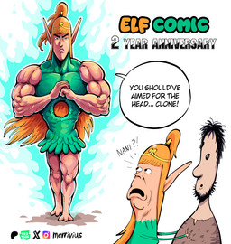 beard black_beard black_eyebrows black_eyes black_facial_hair black_hair clone clothed clothing cracking_knuckles crown dress eyebrows facial_hair female green_clothing green_dress group hair headgear humanoid_pointy_ears humor light_body light_skin lips long_ears male muscular muscular_arms muscular_female muscular_legs orange_hair pointy_ears ponytail short_hair simple_eyes tan_body tan_skin text thick_eyebrows tiara trio merrivius elf_comic elf_(merrivius) human_(merrivius) elf human mammal english_text