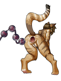 after_anal after_anal_penetration anal anal_beads anthro anus biped bodily_fluids brown_body female fur gaping gaping_anus genital_fluids genitals hair looking_pleasured multicolored_body multicolored_fur nude paws raised_tail rear_view sex_toy short_hair simple_background solo standing tail vaginal_fluids vulva white_background duskguard helia_peppercats domestic_cat felid feline felis mammal 2024 absurd_res hi_res