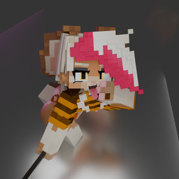anthro big_butt blonde_hair butt clothed clothed_anthro clothed_male clothing ears_down femboy fur hair looking_at_viewer male orange_body orange_fur pink_hair pivoted_ears presenting presenting_hindquarters scut_tail selfie selfie_stick short_tail smile solo standing tail tongue tongue_out gimad microsoft minecraft mojang xbox_game_studios lagomorph leporid mammal rabbit 1:1 3d_(artwork) digital_media_(artwork) hi_res