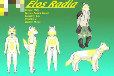 anthro armor clothed clothing ear_piercing ear_ring feral fur glowing glowing_markings hair male markings piercing ring_piercing simple_background solo white_body white_fur yellow_markings valus_shadewalker eios_radia_(valus_shadewalker) canid canine canis mammal wolf absurd_res hi_res