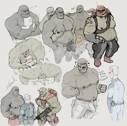 anal anal_penetration anus arm_scar armor balls blush bodily_fluids bottomwear bulge butt chest_scar clothed clothing doggystyle dominant erection foreskin from_behind_position from_front_position genitals green_body group gun half-erect headgear heart_symbol helmet holding_partner hug human_on_humanoid human_penetrated humanoid_genitalia humanoid_on_humanoid humanoid_penetrating humanoid_penetrating_human humanoid_penis interspecies intimate larger_dom larger_humanoid larger_male male male/male male_penetrated male_penetrating male_penetrating_male mating_press musclegut muscular muscular_humanoid muscular_male nipples nude pants partially_retracted_foreskin pec_grab pecs penetration penile penile_penetration penis penis_in_ass ranged_weapon romantic romantic_couple scar sex shirtless size_difference smaller_human smaller_male smaller_penetrated sweat text topless tusks weapon desertb0ar human humanoid mammal orc english_text hi_res