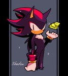 absurd_res anthro chaos_emerald clothing english_text eulipotyphlan gem gloves handwear hedgehog hi_res looking_at_viewer male mammal sega shadow_the_hedgehog simple_background solo sonic_the_hedgehog_(series) text tuft yaonhi