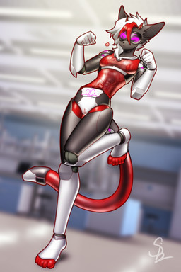 andromorph anthro genitals intersex joints machine robotic robotization solo translucent translucent_body translucent_tail vulva nariikhan jackson_thorne robot robot_anthro hi_res