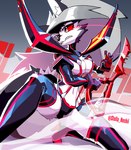 action_pose anthro arm_warmers armband armor armwear boots bracelet clothed clothing cosplay crossover_cosplay female footwear front_view gloves grey_hair hair handwear high_heeled_boots high_heels jewelry legwear looking_aside low-angle_view partially_clothed pose pupils red_sclera scissor_blade_(kill_la_kill) sharp_teeth shoes solo spread_legs spreading stockings teeth unconvincing_armor white_pupils shu_stella helluva_boss kill_la_kill studio_trigger loona_(helluva_boss) senketsu canid canine canis mammal wolf absurd_res crossover hi_res