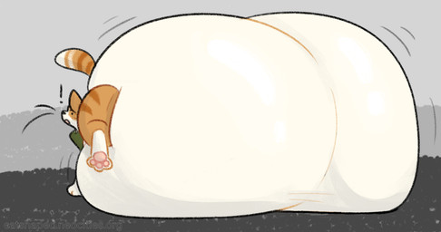 balls balls_expansion big_balls expansion feral fur genital_expansion genitals huge_balls hyper hyper_balls hyper_genitalia kerchief male neckerchief neckwear orange_body orange_fur pawpads pink_pawpads surprised paddedpurr domestic_cat felid feline felis mammal 2026