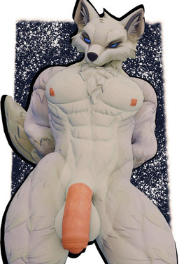 abs anthro big_penis black_nose blue_eyes flaccid fur genitals humanoid_genitalia humanoid_penis looking_at_viewer male muscular muscular_anthro muscular_male nipples pecs penis solo tail white_body white_fur anaroth epic_games fortnite volpez_(fortnite) canid canine fox mammal 3d_(artwork) digital_media_(artwork) hi_res