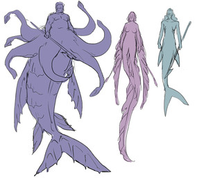 beard facial_hair female fin group hair holding_melee_weapon holding_object holding_polearm holding_spear holding_weapon male melee_weapon polearm spear tail tail_fin tentacles trio weapon starfleetrambo basheer_(starfleetrambo) lucius_(starfleetrambo) oskar_(starfleetrambo) cephalopod_merfolk humanoid humanoid_merfolk kraken kraken_merfolk oarfish oarfish_merfolk shark_merfolk taur sketch father_(lore) father_and_child_(lore) parent_(lore) parent_and_child_(lore) trans_(lore) trans_man_(lore)