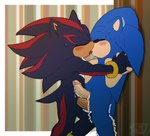 against_surface against_wall anthro anthro_on_anthro blush bodily_fluids drool_on_face duo erection eyes_closed french_kissing frottage genital_fluids genitals glans kissing making_out male male/male penile penis pinned precum sex sweat nowykowski7 sega sonic_the_hedgehog_(series) shadow_the_hedgehog sonic_the_hedgehog eulipotyphlan hedgehog mammal hi_res