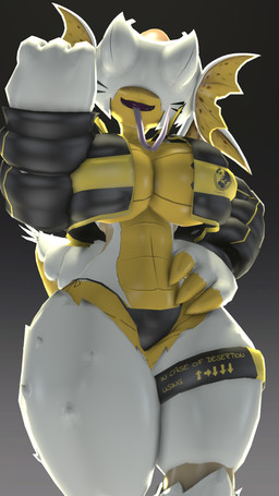 4_fingers anthro arthropod_abdomen big_breasts breasts claws cleavage clothed clothing cropped_jacket female fingers gesture gradient_background hand_on_hip hand_on_own_hip jacket legband long_tongue multicolored_body pasties salute simple_background small_waist solo tail thick_thighs tongue tongue_out topwear two_tone_body under_boob underwear white_body wide_hips wings yellow_body thevestige jaller_arts_(modeler) helldivers democratic_bug arthropod insect terminid 3d_(artwork) 9:16 digital_media_(artwork) hi_res source_filmmaker_(artwork)