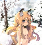 animal_ears blonde_hair blue_eyes blush female hair long_hair navel nude original outside paprika_shikiso snow snowing solo tree
Rating: Questionable
Score: 14
User: AnacondaRifle
Date: March 19, 2013