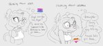 alternative_fashion anthro bisexual_pride_colors breasts collar ear_piercing eyewear female glasses lesbian_pride_colors lgbt_pride piercing pride_colors solo spiked_collar spikes text conditional_dnp girl_poss jay_(girl_poss) american_opossum mammal marsupial english_text hi_res