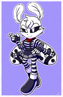 bangs big_breasts bottomwear breasts clothing feathers female fur hand_on_hip long_socks mime purple_background scarf simple_background skirt solo white_body white_eyes white_fur wings xxkenthewolfxx sega sonic_the_hedgehog_(series) fan_character arthropod insect lepidopteran moth absurd_res hi_res