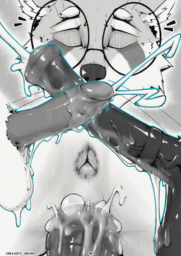 animal_genitalia animal_penis anthro anus balls bodily_fluids butt cum cum_drip cum_in_vagina cum_inside dripping equine_genitalia equine_penis erection eyes_closed eyewear female female_penetrated fur genital_fluids genitals glasses group humanoid_genitalia humanoid_penis male male/female male_penetrating male_penetrating_female nude penetration penile penile_penetration penis penis_size_difference sex trio vaginal vaginal_penetration arcsuh adiyah_(arcsuh) lynn_(arcsuh) zeek_(arcsuh) canid canine equid equine hybrid mammal procyonid raccoon zebra black_and_white comic digital_media_(artwork) greyscale hi_res monochrome