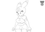 anthro areola big_breasts bottomwear bouncing_breasts breasts butt cleavage clothed clothing collar eyelashes female flashing flashing_breasts fur hand_on_hip legwear looking_at_viewer nipples nude sexy_eyes short_stack shorts simple_background smile solo standing thigh_highs toony topwear milkshoba nintendo pokemon canid canine eeveelution generation_2_pokemon mammal pokemon_(species) umbreon animated short_playtime