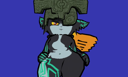 beckoning female gesture hellholeinone shortstack shortstack_female solo nintendo the_legend_of_zelda twilight_princess midna goblin imp animated