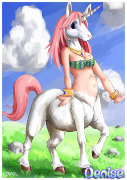 bracelet breasts denise edmol equine female hooves horn horse jewelry necklace pose taur unicorn
Rating: Questionable
Score: 6
User: PheagleAdler
Date: March 20, 2012