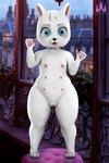 3d_(artwork) anthro bearrie blue_eyes blush breasts digital_media_(artwork) doll's_castle domestic_cat felid feline felis female fur genitals hi_res mammal multi_breast nipples nude paws photo_manipulation photography_(artwork) pussy real sex_doll sex_toy slightly_open_mouth solo unknown_artist white_body white_fur